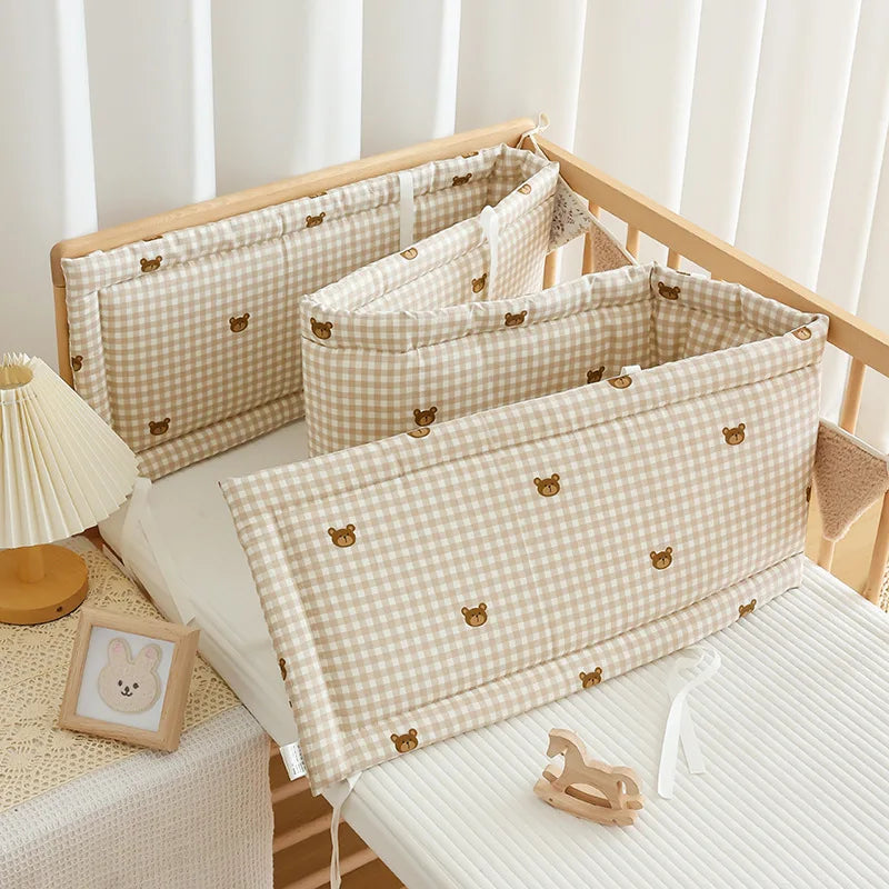2026 Baby Crib Fence Soft Cotton Bag Anti-collision Strip Children's One-piece Bed Fence Spliced Bed Protection Cloth Baby Fence