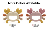 Crab-Shaped Baby Teether  Food-Grade Silicone Teething Toy  BPA-Free Chillable Infant Teether for Sore Gums 0-24 Months