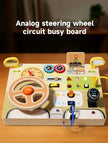 Montessori Busy Board Children Toys Led Light Switch Simulate Car Steering Wheel Travel Activities Sensory Game Educational Toys
