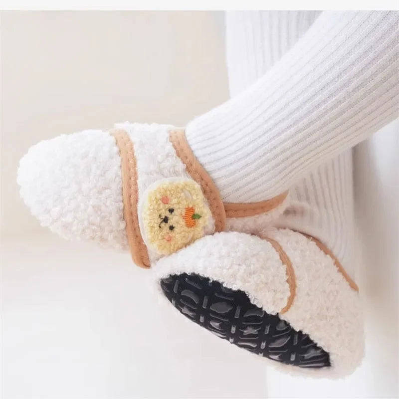 0-5Y Baby Non Slip Floor Socks Soft Sole Anti Skid Walking Socks Fleece Lined Toddler Socks Winter Indoor Shoes Infants Kids‌