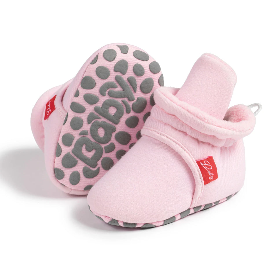Winter Baby Boy Girl Socks Booties Fluff Soft Elastic Cord First Walkers Anti-slip Indoor Warm Newborn Baby Shoes Moccasin