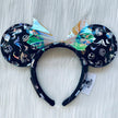 Disney Princess Headband Mickey Ear Rapunzel Snow White Sequin Bow Hair Hoop Gift Girl Accessories Halloween Gift Christmas Jack