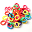 50pcs 3cm Candy Color Nylon Elastic Hair Bands Rubber Bands Scrunchies Hair Ropes Ponytail Holder Hair Accessories Set Black Red