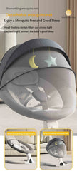 Multipurpose Electric Baby Sleep Rocking Chair Automatic Swing Infant Rocker Comfort Cradle Stroller Toys for Baby 0-3 Years Old