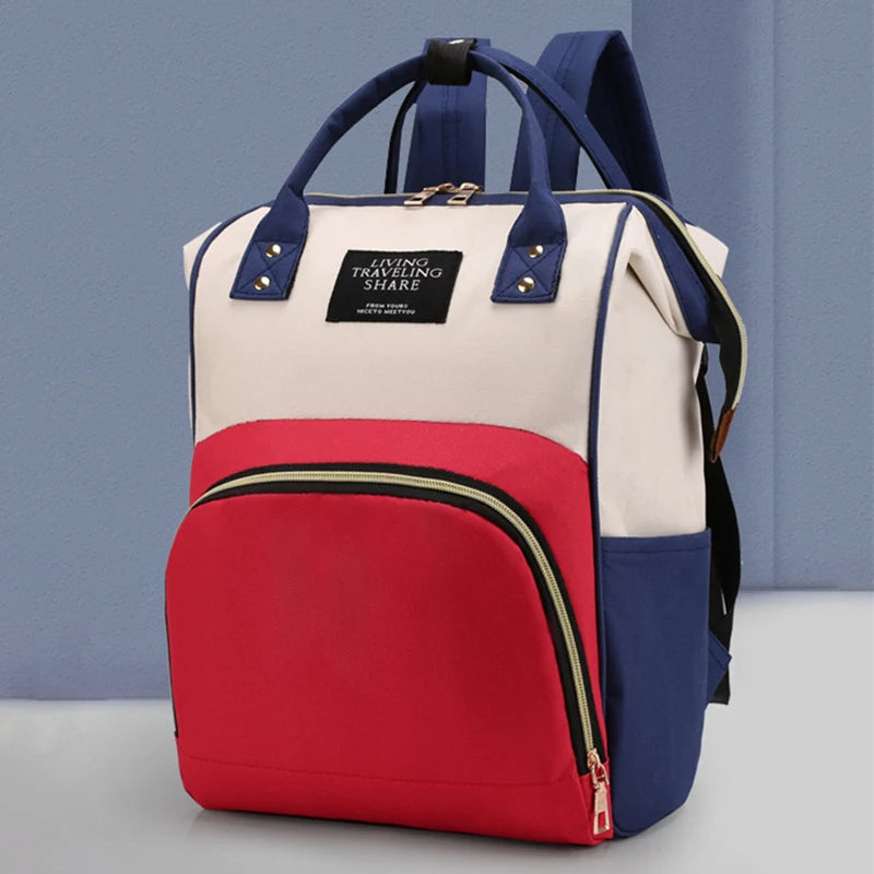 Large Capacity Canvas Mummy Bag Multifunctional Baby Bottle Thermal Insulation Travel Storage Bag Fashion Mummy Bag Hanging Bag
