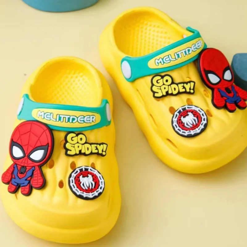 Kids Girls Baby Sandals Summer Slippers Boys Home Shoes Cartoon Spiderman Indoor Beach Sandals Children Bath Slipper Toddler
