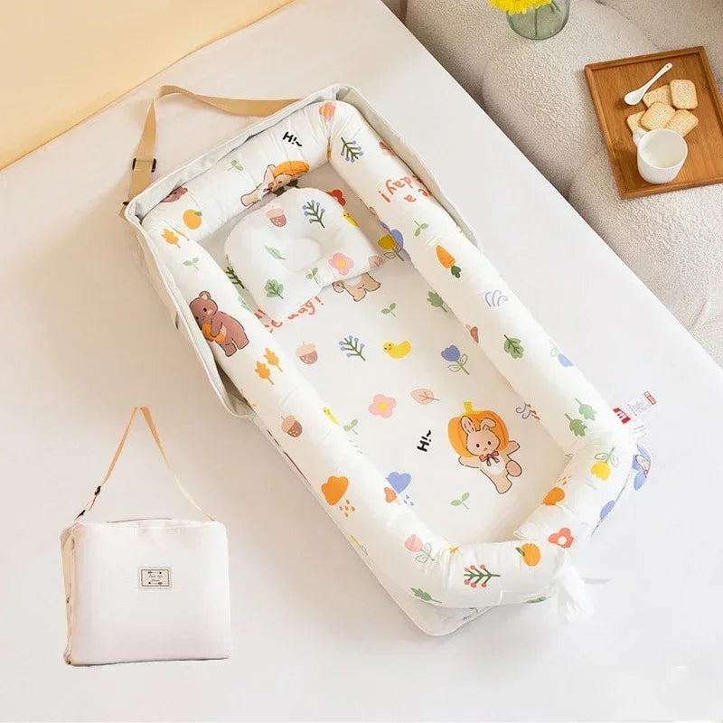 New Folding Baby Sleeping Nest Newborn Bed Crib Travel Playpen Mattress Child Toddler Playpens Photography Cama Bebe with Pillow