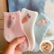 3Pairs/Lot Warm Winter Baby Socks Cute Soft Newborn Baby Girl Boy Thicken Terry Socks Cartoon Rabbit Bear Floor Sock