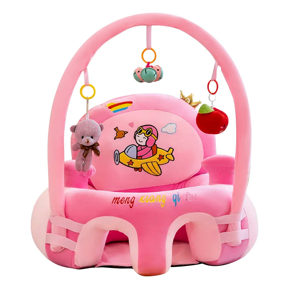 Baby Feeding Safety Seat Skin Cartoon Plush Learning Sit Chair Without Cotton Chair Case Kids Skin Seat Sofa