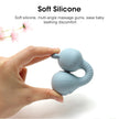 Food-Grade Baby Bunny Silicone Rattle Teether – Dumbbell Shape for Easy Grip, Handheld Toy for Infants