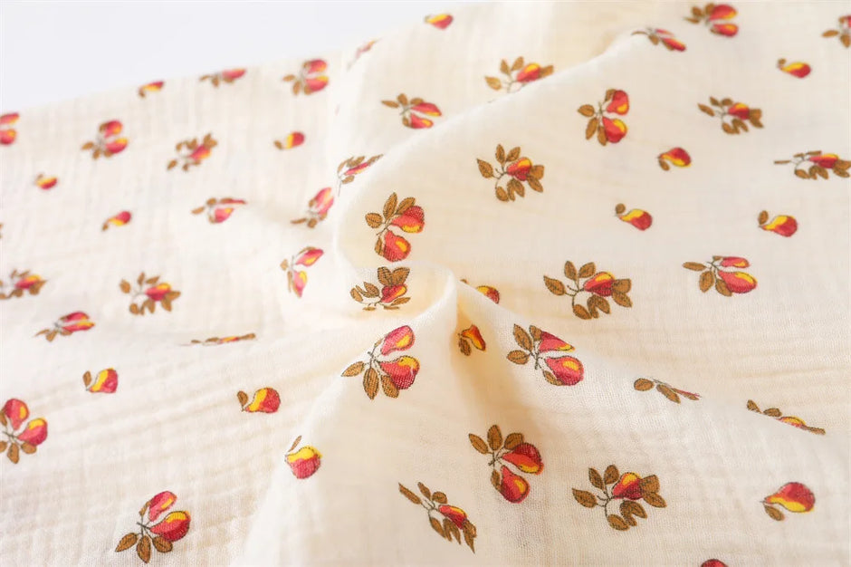 Cotton Swaddle Blanket Baby Blanket Floral Print Muslin Diaper Swaddle New Born Crinkle Fabric Baby Born Stroller Cover