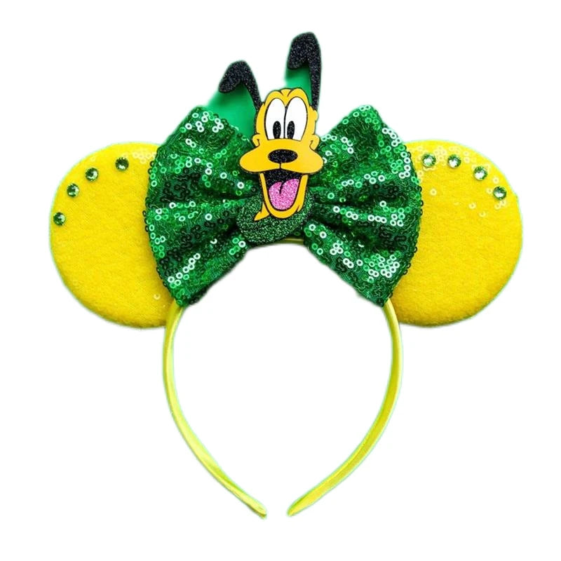 Mickey Mouse Ears Headbands for Baby Girls Daisy Duck Hairbands Donald Duck Headwear Adults Women Bows Hair Accessories