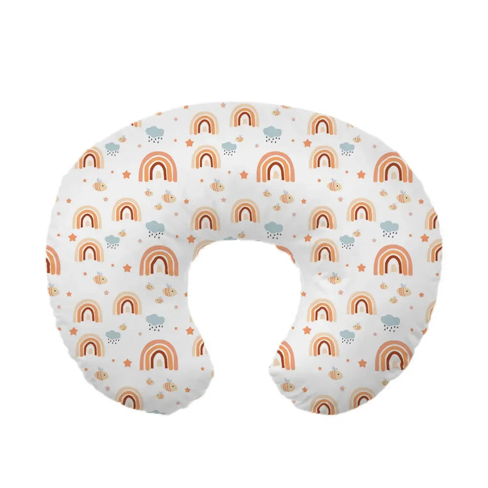 Breathable Stretch Nursing Pillow Cover Detachable Infant Support Cushion Versatile Baby Sitting Aid for Home/Travel 0-12 Months