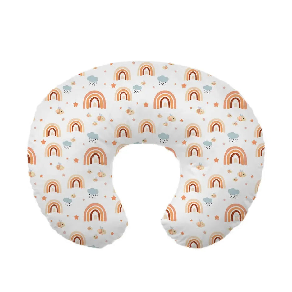 Breathable Stretch Nursing Pillow Cover Detachable Infant Support Cushion Versatile Baby Sitting Aid for Home/Travel 0-12 Months