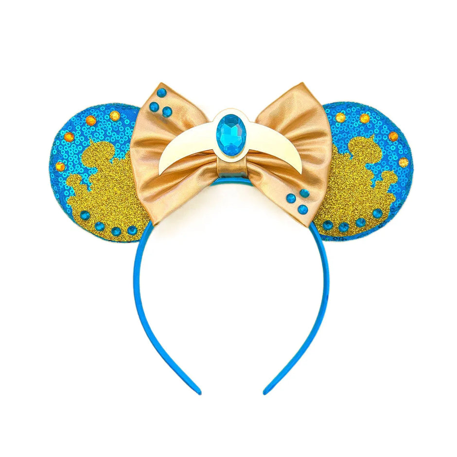 2025 New Style Mickey Minnie Ear Headband Sequin Bows Girl Adult Kids Halloween Party Cosplay Hair Accessories Princess Hairband