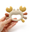 Crab-Shaped Baby Teether  Food-Grade Silicone Teething Toy  BPA-Free Chillable Infant Teether for Sore Gums 0-24 Months