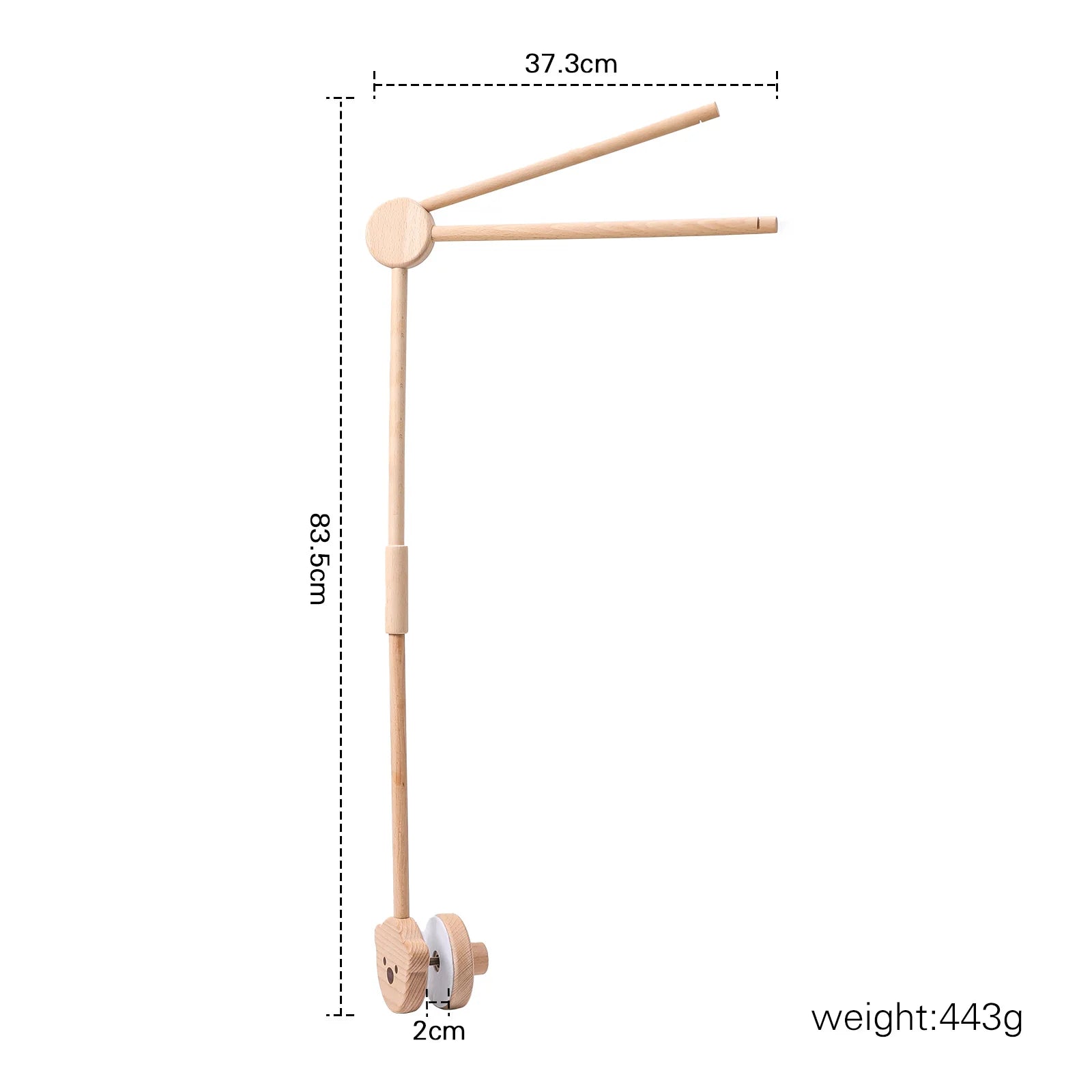Baby Wooden Bedbell Bracket 0-12 Months Bed Bell Bracket Wooden Mobile Newborn Crochet Bed Bell Hanging Toys Newbaby Rattle Toys