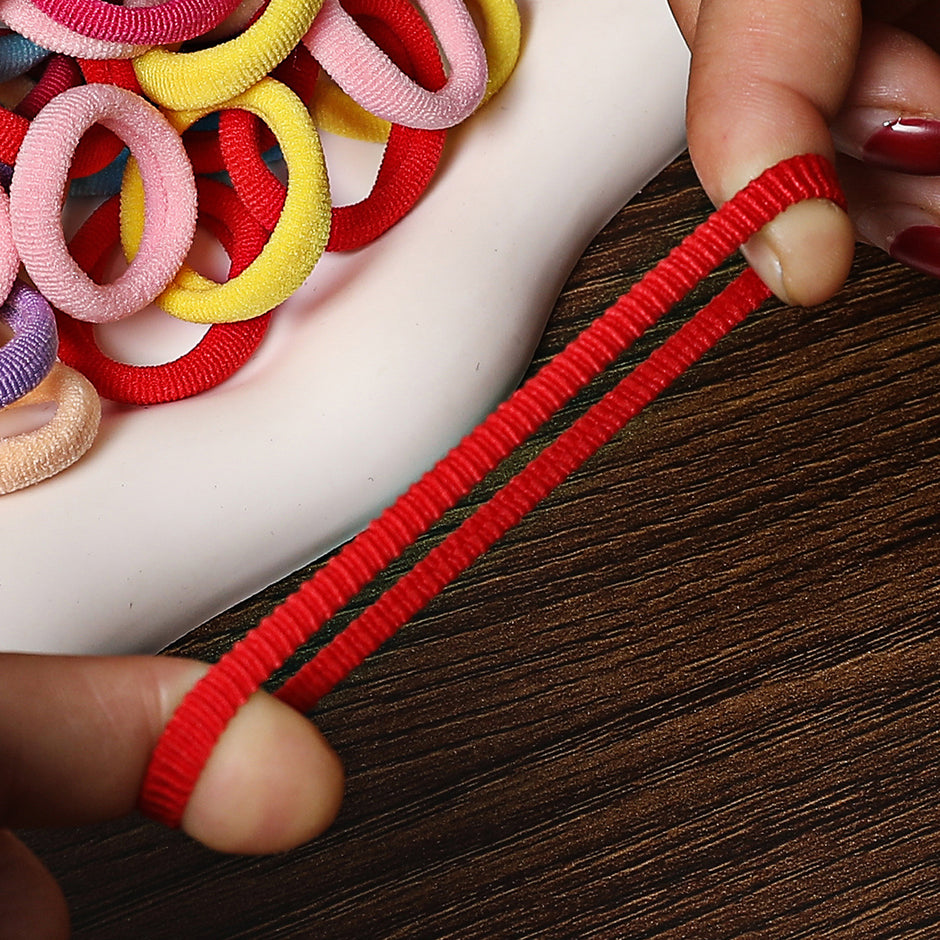 50/100 قطعة من ربطات الشعر للأطفال، ربطات شعر نايلون ملونة، ربطات شعر مطاطية، ربطات شعر مرنة للأطفال، إكسسوارات شعر للبنات