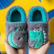 Baby cotton slippers 1-3 years old 2 men autumn/winter indoor anti slip children plush children's cotton shoes bag heel home sho