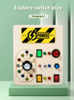 Montessori Busy Board Children Toys Led Light Switch Simulate Car Steering Wheel Travel Activities Sensory Game Educational Toys