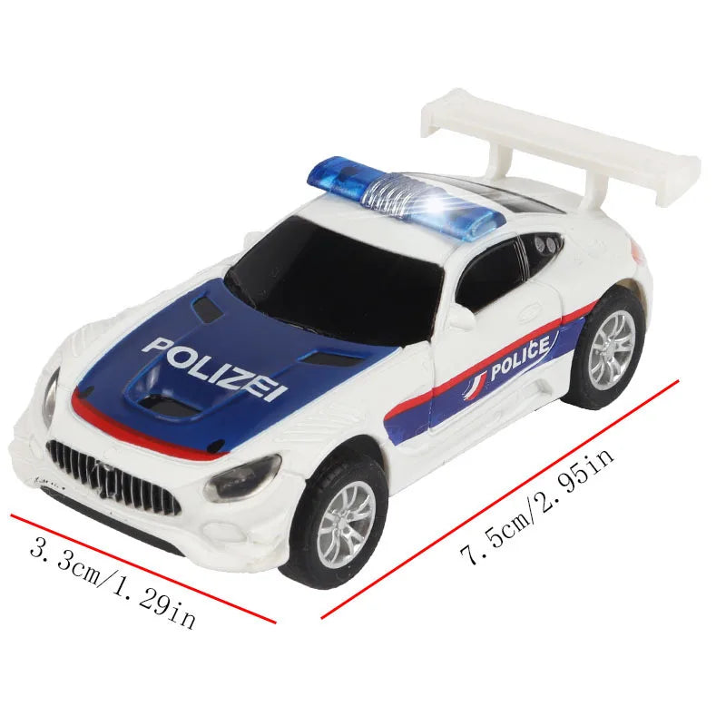 سيارة سباق تناظرية من طراز Carrera Go Scalextric بمقياس 1/64 (1:64) - سيارة سباق كهربائية عالية السرعة - لعبة سيارات سباق الشرطة
