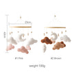 Baby Crib Mobile Bed Bell Rattle Toys Wooden Crochet Stars Pendant Bed Bell Toys Newborn Comfort Crib Bracket Hanging Toys Gifts