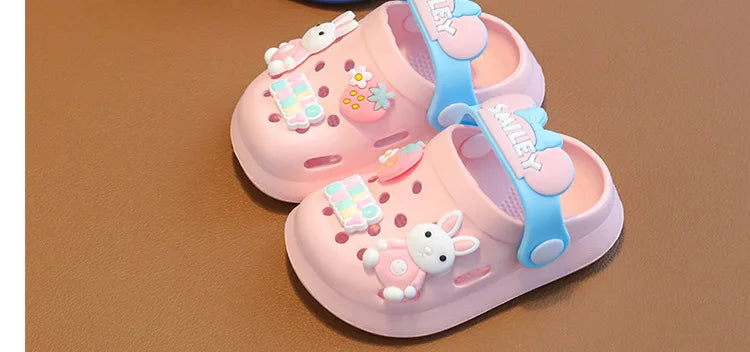 Summer Baby Girl Sandals Cute Cartoon Slippers Newborn Infant Indoor Bath Anti-slip Shoes Baby Boy Beach Sandals