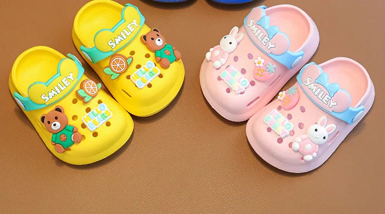 Summer Baby Girl Sandals Cute Cartoon Slippers Newborn Infant Indoor Bath Anti-slip Shoes Baby Boy Beach Sandals