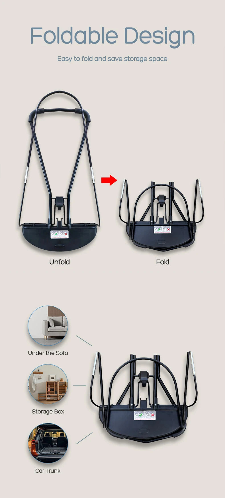 AnGku Baby Rocking Chair Foldable Baby Swing Chair for 0-12 Months Three-speed Height Adjustment Baby Bouncer with Toys