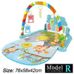 Baby Fitness Stand Music Play Gym Activity Toys Newborn Piano Crawling Blanket Pedal Game Pad Early Education 0-36 Months Gifts
