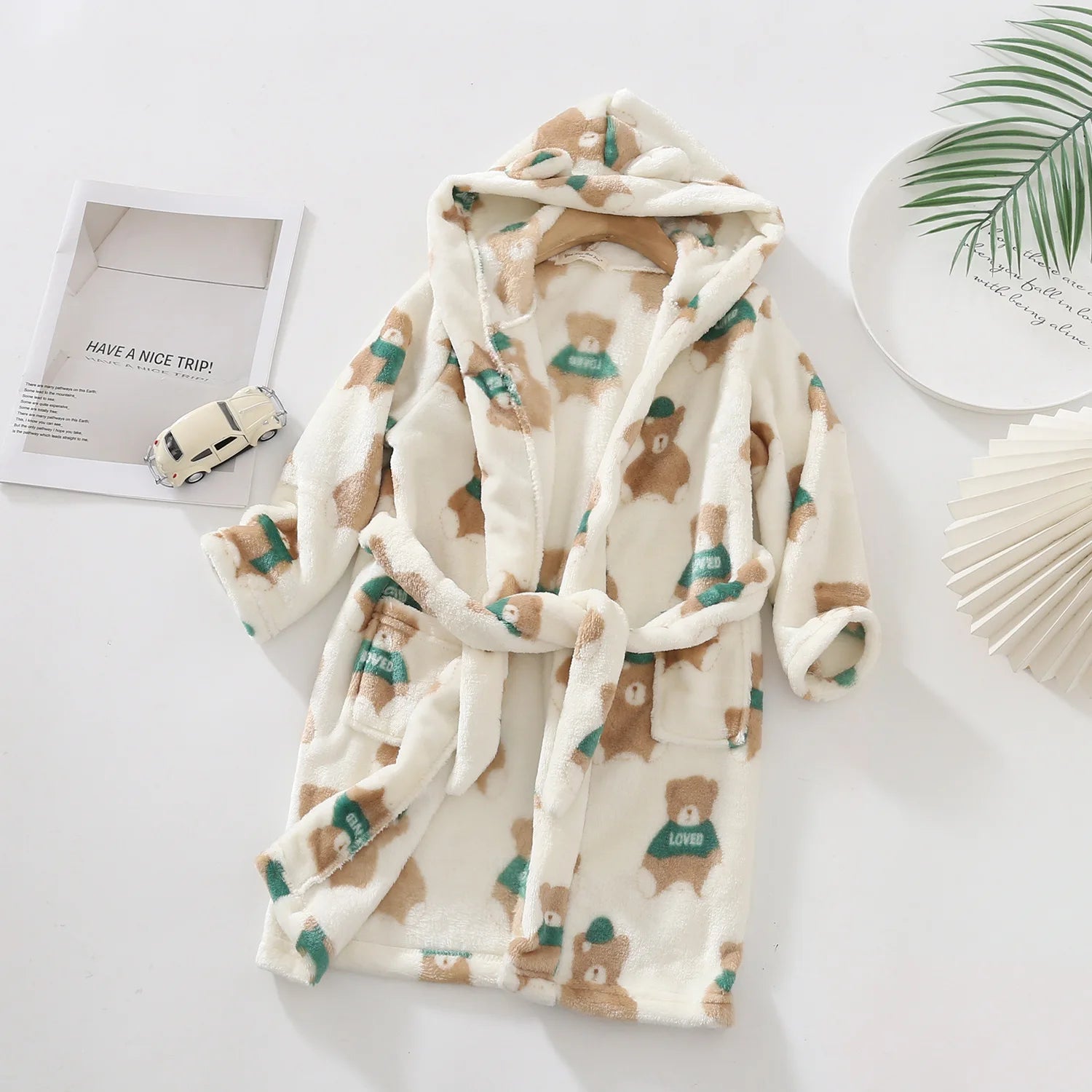 Warm Soft Children Flannel Pajamas Boy Astronaut Robe Winter Christmas Kids Bathrobe Baby Girl Homewear Child Sleepwear 2-12Year