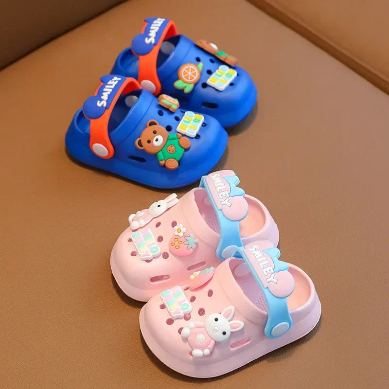 Summer Baby Girl Sandals Cute Cartoon Slippers Newborn Infant Indoor Bath Anti-slip Shoes Baby Boy Beach Sandals