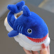 New Winter Wrap Heels Cute Cartoon Shark Cotton Slippers Children's Non-slip Soft For Kids Girls Boys Baby Warm Plush Home Shoes