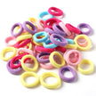 50pcs 3cm Candy Color Nylon Elastic Hair Bands Rubber Bands Scrunchies Hair Ropes Ponytail Holder Hair Accessories Set Black Red