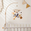 Baby Crib Mobile Bed Bell Rattle Toys Wooden Crochet Stars Pendant Bed Bell Toys Newborn Comfort Crib Bracket Hanging Toys Gifts