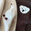 Infant Baby Boys Girl Clothes Newborn Autumn Long Sleeve Goose Bear Pattern Cotton Tops Casual Pants Toddler Clothing Outfit Set