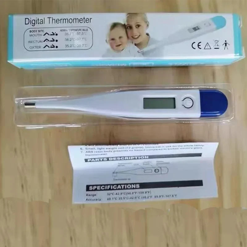ميزان حرارة الماء الرقمي دقيق لقراءة درجة الحرارة عن طريق الفم والإبط، مع تنبيه بالحمى وميزان حرارة لحوض استحمام الأطفال