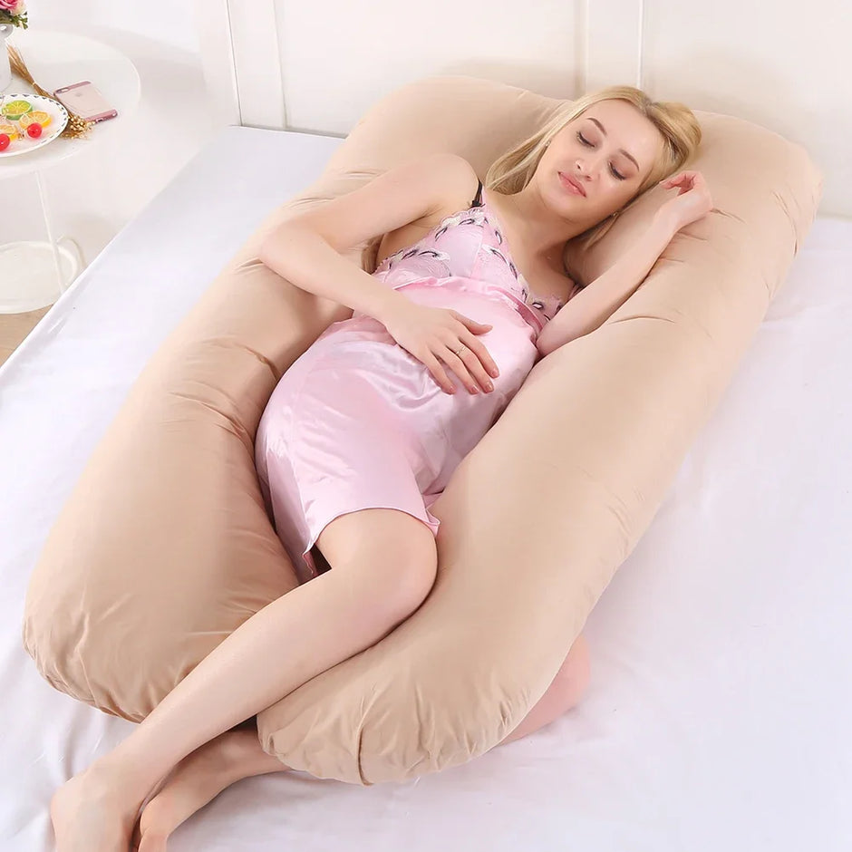 Maternity Pillow Case Pure Cotton Cover U-Type for Pregnancy Women