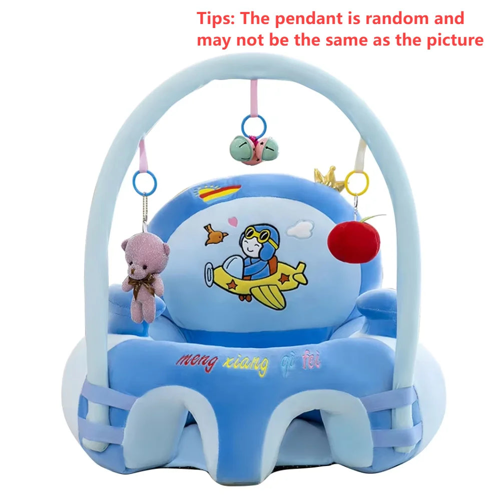 Baby Feeding Safety Seat Skin Cartoon Plush Learning Sit Chair Without Cotton Chair Case Kids Skin Seat Sofa