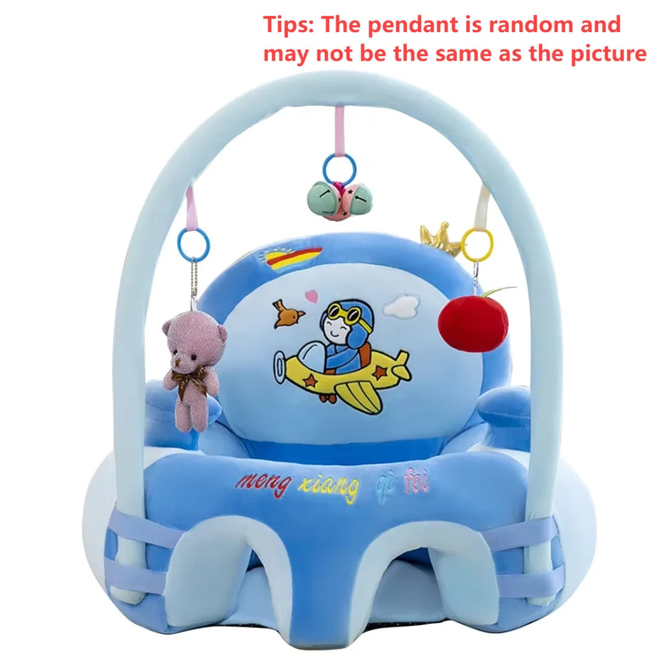 Baby Feeding Safety Seat Skin Cartoon Plush Learning Sit Chair Without Cotton Chair Case Kids Skin Seat Sofa