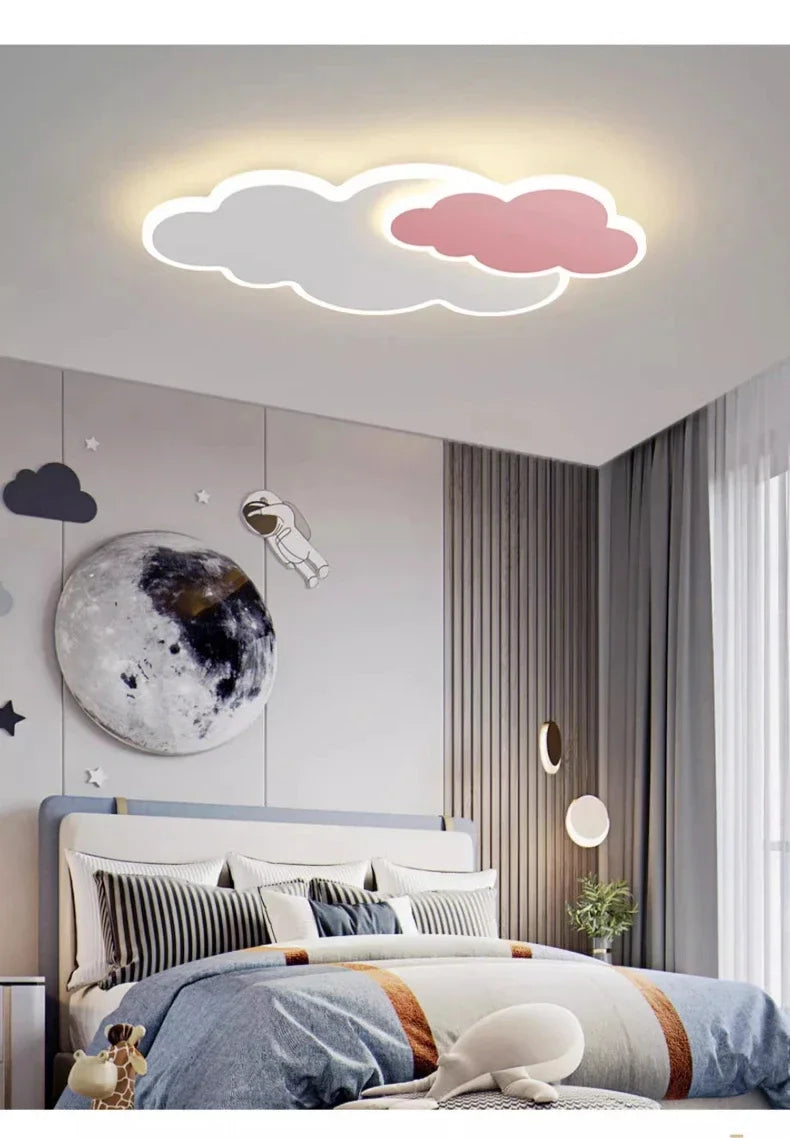 AuroraRealm Children's Bedroom LED Ceiling Lamp Creative White Cloud Boy Girl Study Fixture Lustre Home Decor Living Room Lights
