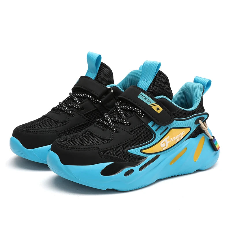 Children Sneakers for Boys Mesh Breathable Running Sports Shoes Kids Girls Flat Casual Shoes Big Size 40