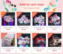 Disney Children Led Shoes Kids Girls Sneakers Frozen Elsa Princess Lighting Shoes Pink Purple Casual Sports Shoes Size 21-31