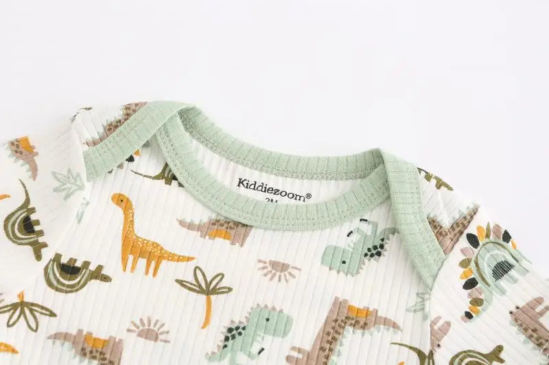 4Pieces Cotton Newborn Bodysuit Print Baby Girl Clothes 0-12M Cartoon Baby Boy Clothes Summer Short Sleeve Romper Bebes