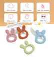 New Baby Teether carrot bunny Shape Silicone Teether Teething Toy Kids Sensory Educational teething Toy