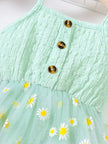 Baby girl Bodysuit Butterfly knot suspender small daisy chiffon fashionable Bodysuit for 3-24 Months cute Baby girl Clothing