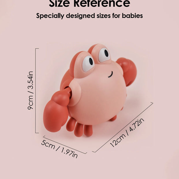 2Pcs Baby Toys Bathing Cartoon Animal Crab Swimming Pool Water Play Game Chain Clockwork Bath Toys For Children