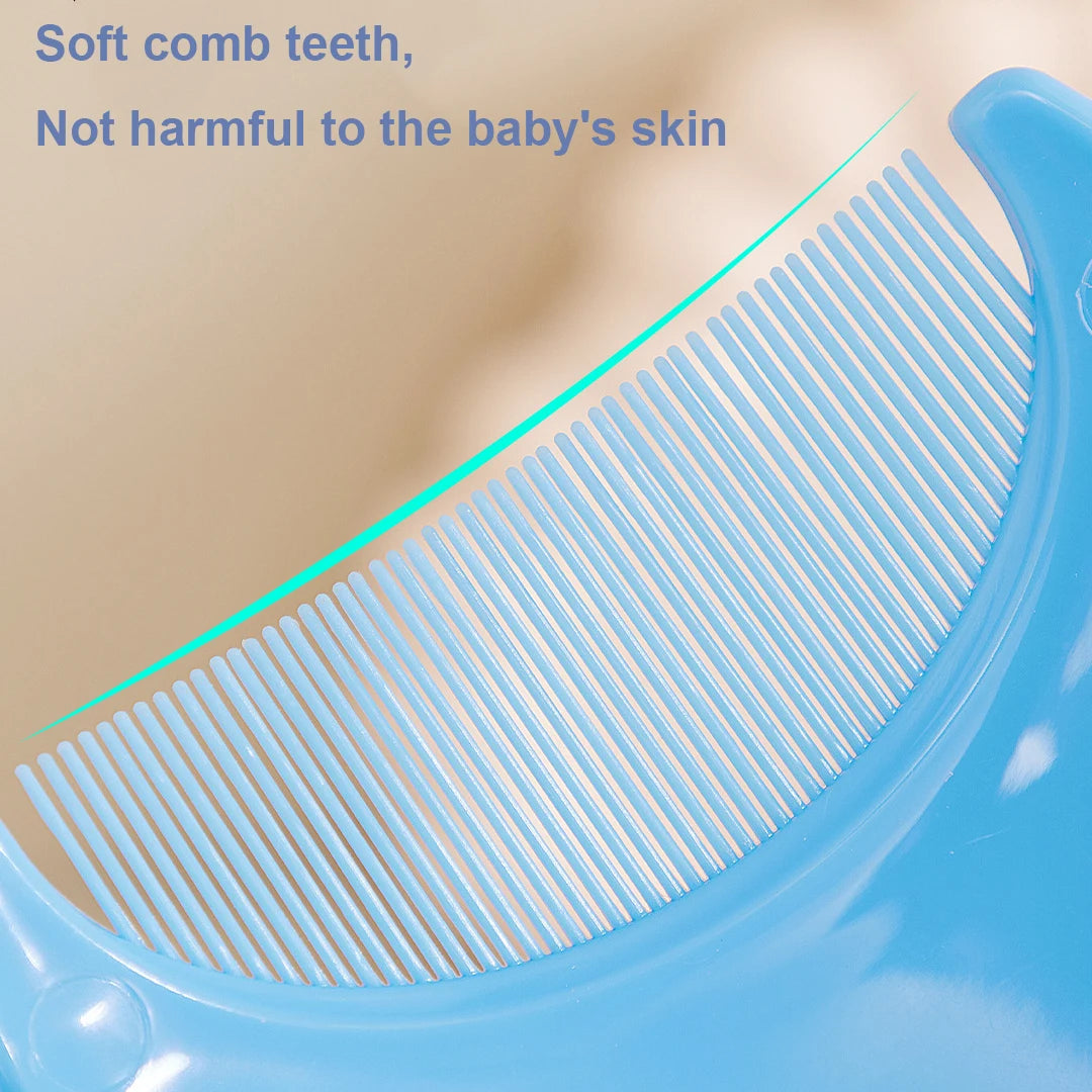 2pcs Set Infant Silicon Head Massager Fetal Head Fat Comb Toddler Bathing Soft Comb Newborn Hair Cleaning Baby Care Accessories