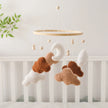 Baby Crib Mobile Bed Bell Rattle Toys Wooden Crochet Stars Pendant Bed Bell Toys Newborn Comfort Crib Bracket Hanging Toys Gifts