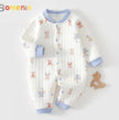 Baby Jumpsuit Clothes Winter Thickening 100% Cotton  Boys Girls Cute Printed Bear Romper Infant Onesie Spring Trend 1-3-6-9-12M